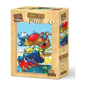 Art Puzzle Hızlı Köpek 16 Parça Ahşap Puzzle