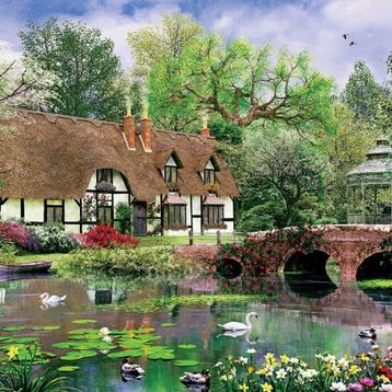 Art Puzzle Nilüfer Çiçekleri 1000 Parça Puzzle