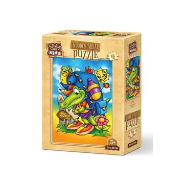 Art Puzzle Okul Yolu 16 Parça Ahşap Puzzle