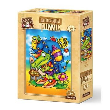 Art Puzzle Okul Yolu 16 Parça Ahşap Puzzle