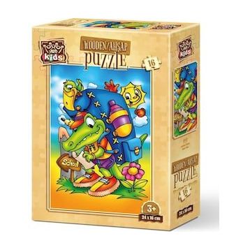Art Puzzle Okul Yolu 16 Parça Ahşap Puzzle