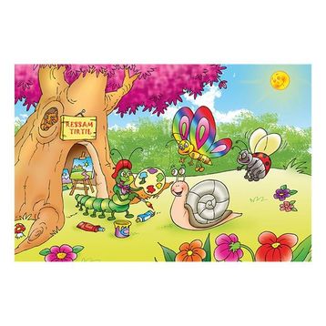 Art Puzzle Ressam Tırtıl 25 Parça Ahşap Puzzle