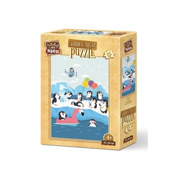 Art Puzzle Sevimli Penguenler 25 Parça Ahşap Puzzle