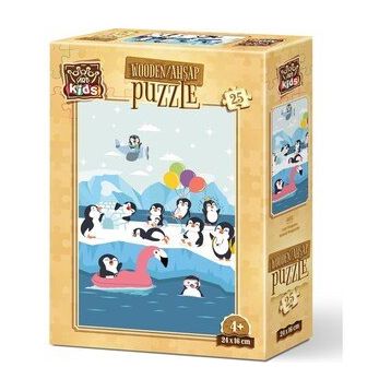 Art Puzzle Sevimli Penguenler 25 Parça Ahşap Puzzle