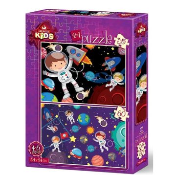 Art Puzzle Uzay 2'li 35+60 Parça Puzzle