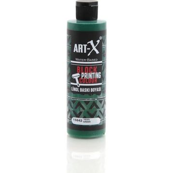 Art-X 240 ml Yeşil Su Bazlı Linol Baskı Boyası