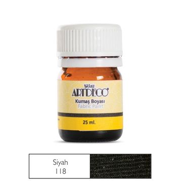 Artdeco 010A 118 Siyah 25 ml Kumaş Boyası