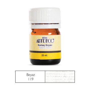 Artdeco 010A 119 Beyaz 25 ml Kumaş Boyası