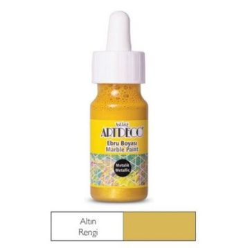 Artdeco 017B 21 Metalik Altın 30 ML Ebru Boyası