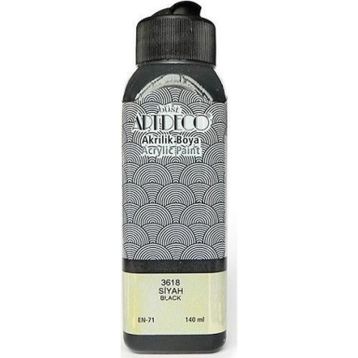 Artdeco 070R-3618 140 ml Siyah Akrilik Boya