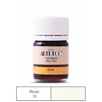 Artdeco 19 Beyaz 25 ml Öğrenci Tipi Cam Boyası