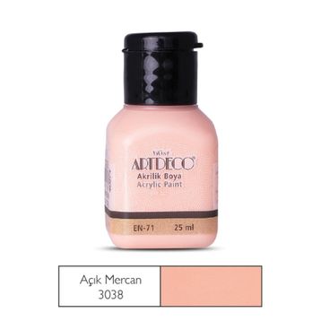 Artdeco 25ml Açık Mercan Akrilik Boya