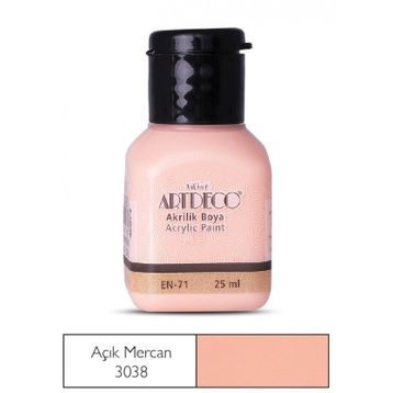 Artdeco 25ml Açık Mercan Akrilik Boya