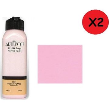 Artdeco 2'li 140 ml Bebek Pembe Akrilik Boya