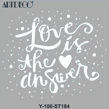 Artdeco 30x30 cm Cevap Aşk 184 Stencil