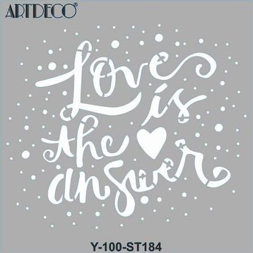 Artdeco 30x30 cm Cevap Aşk 184 Stencil
