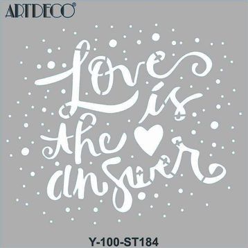 Artdeco 30x30 cm Cevap Aşk 184 Stencil