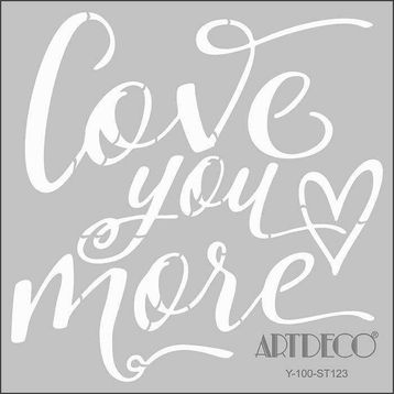 Artdeco 30x30 cm Love N123 Stencil
