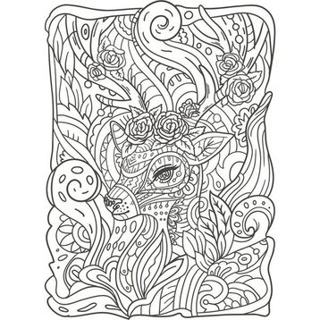 Artdeco 30X40 cm Ceylan Gazel Desenli Tuval