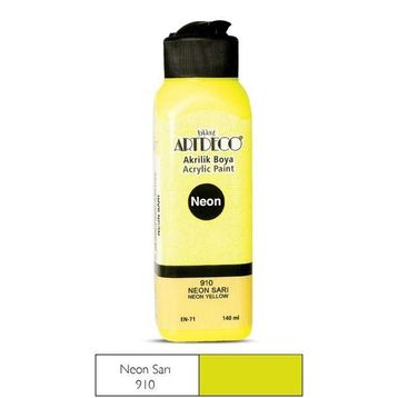 Artdeco 910 Neon Sarı 140 ml Akrilik Boya