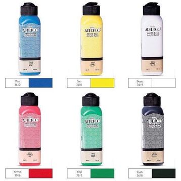 Artdeco Akrilik Boya 140 Ml. X 6 Sempatik Renk Set LV-Y-070R-6SEMPATİKSET