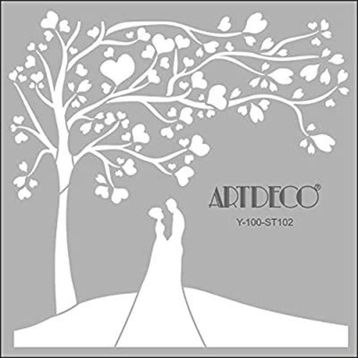 Artdeco Aşıklar 102 30x30 cm Stencil