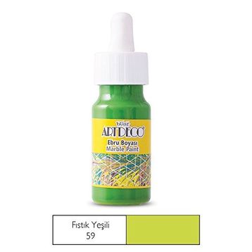 Artdeco Damlalıklı 30ml Fıstık Yeşili Ebru Boyası