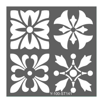 Artdeco Dörtlü Talavera-2 141 30x30 cm Stencil
