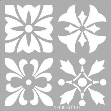 Artdeco Dörtlü Talavera-2 141 30x30 cm Stencil