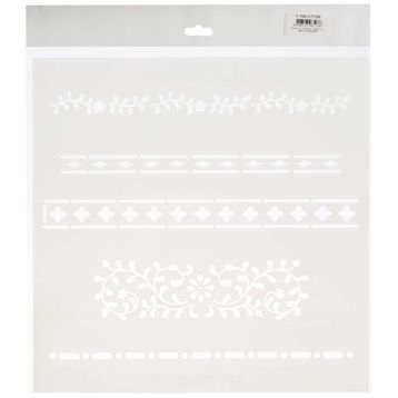 Artdeco İnce Bordür 158 30x30 cm Stencil