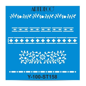 Artdeco İnce Bordür 158 30x30 cm Stencil