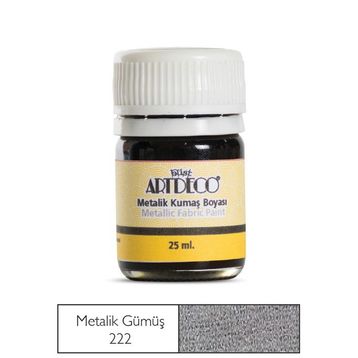 Artdeco Metalik Extra Gümüş 222A 25 ml Kumaş Boyası