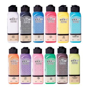 Artdeco New Akrilik Boya Başlangıç Seti 12 Renk X 140 ml A-6100