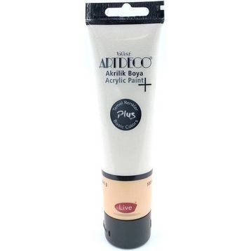 Artdeco Plus Tüp Çinko Beyazı 501 Metalik 100 ml Akrilik Boya