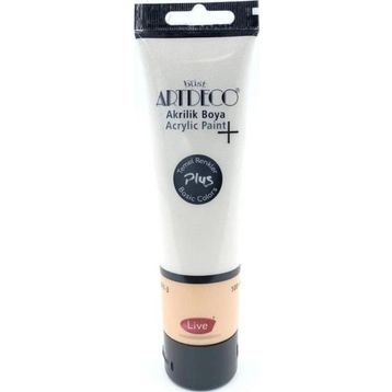 Artdeco Plus Tüp Çinko Beyazı 501 Metalik 100 ml Akrilik Boya