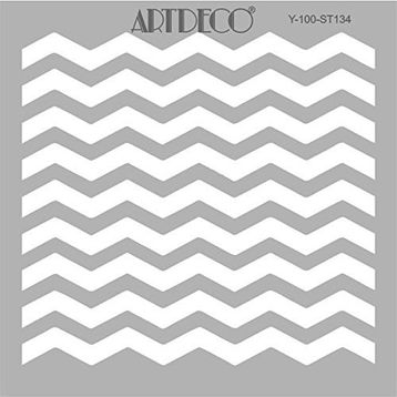 Artdeco Zig Zag 134 30x30 cm Stencil