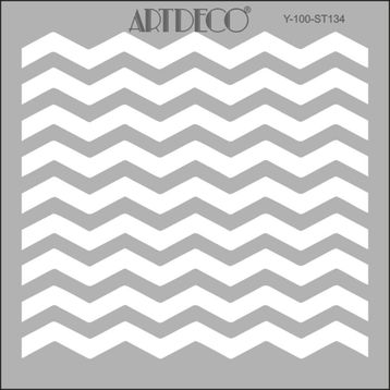 Artdeco Zig Zag 134 30x30 cm Stencil