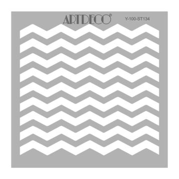 Artdeco Zig Zag 134 30x30 cm Stencil