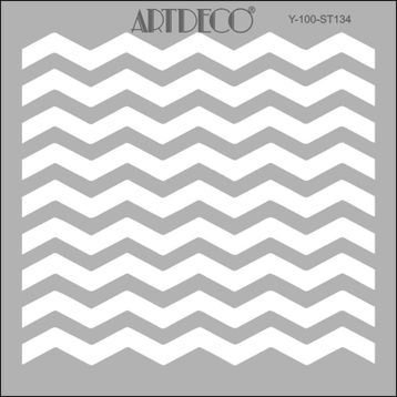 Artdeco Zig Zag 134 30x30 cm Stencil