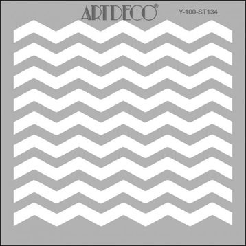Artdeco Zig Zag 134 30x30 cm Stencil