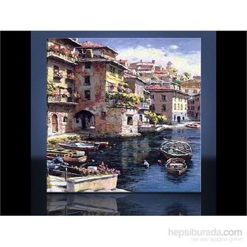 Arte Sahil Şehri Kanvas Tablo