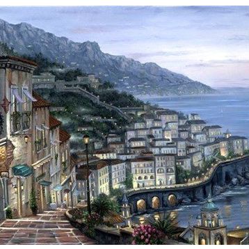 Arte Sahil Şehri Kanvas Tablo