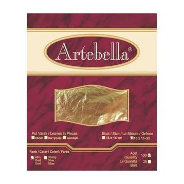 Artebella 16x16 cm 100 Adet Metal Varak Altın