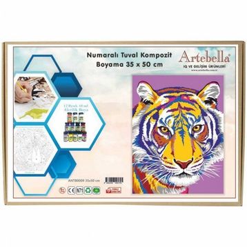 Artebella 35x50 Numaralı Kaplan Kompozit Tuval Boyama