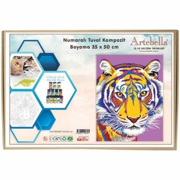 Artebella 35x50 Numaralı Kaplan Kompozit Tuval Boyama
