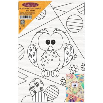 Artebella DKT057 20x30 cm Desenli Tuval Kompozit Boyama