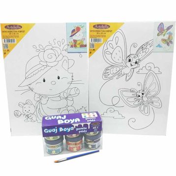 Artebella KMPS0012 Ben De Yapabilirim Desenli Tuval Boyama Seti