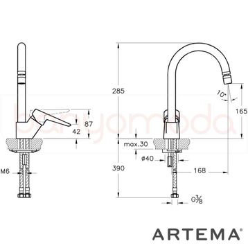 Artema A42148 Krom Solid S Eviye Bataryası