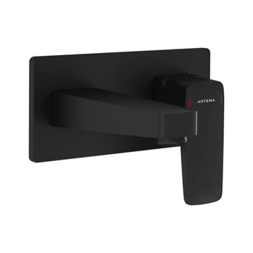 Artema A4273836 Root Square Mat Siyah Ankastre Lavabo Bataryası