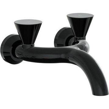 Artema A4274839 Parlak Siyah Liquid Duvardan Lavabo Bataryası
